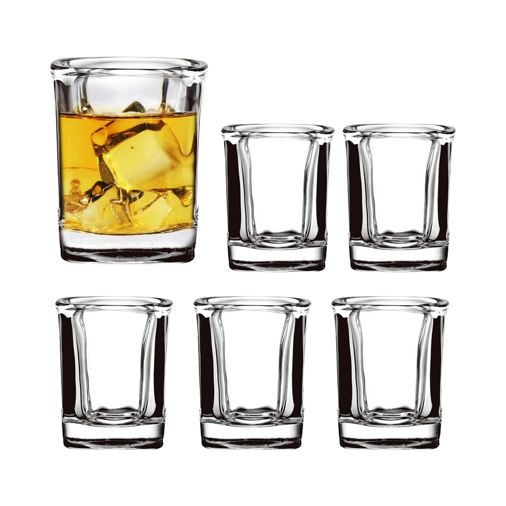2oz Mini Square Glass Shot Glasses